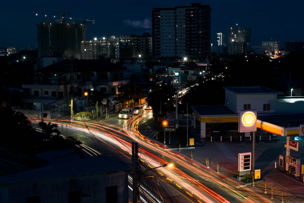 time lapse photo of cars