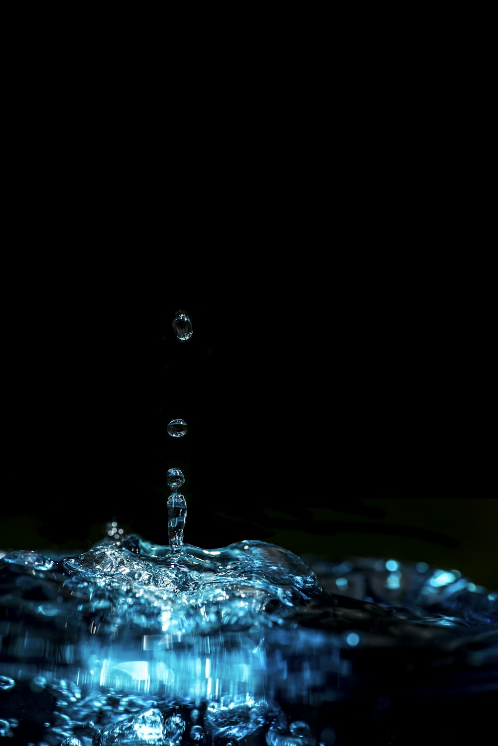 Photographie en accéléré de l’eau qui tombe