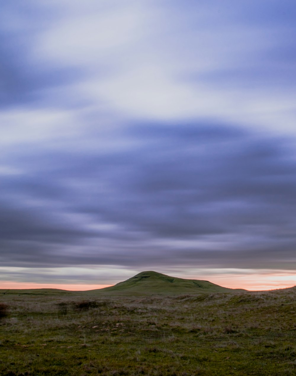 landscape photography of hill