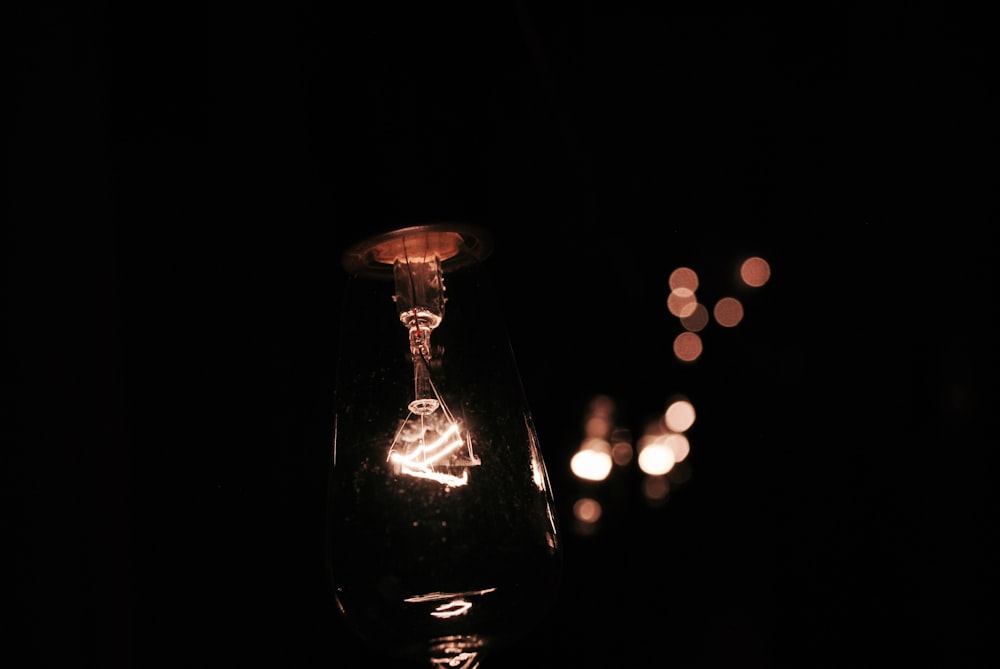 lampada sulla fotografia bokeh
