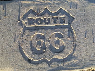 Route 66 on wall