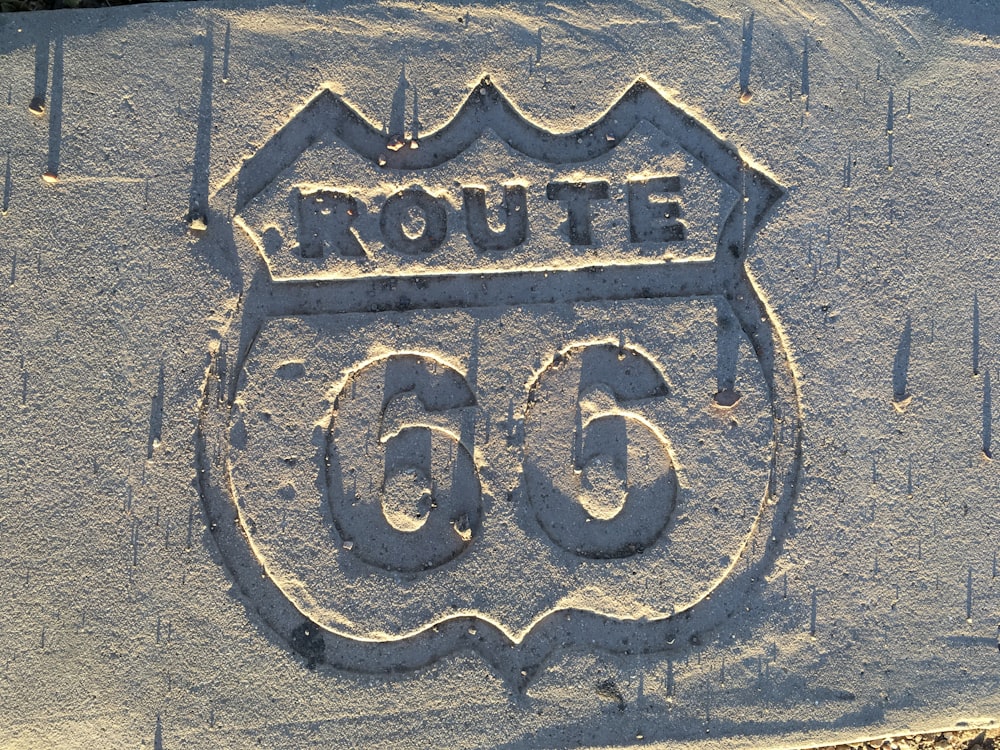 Route 66 on wall