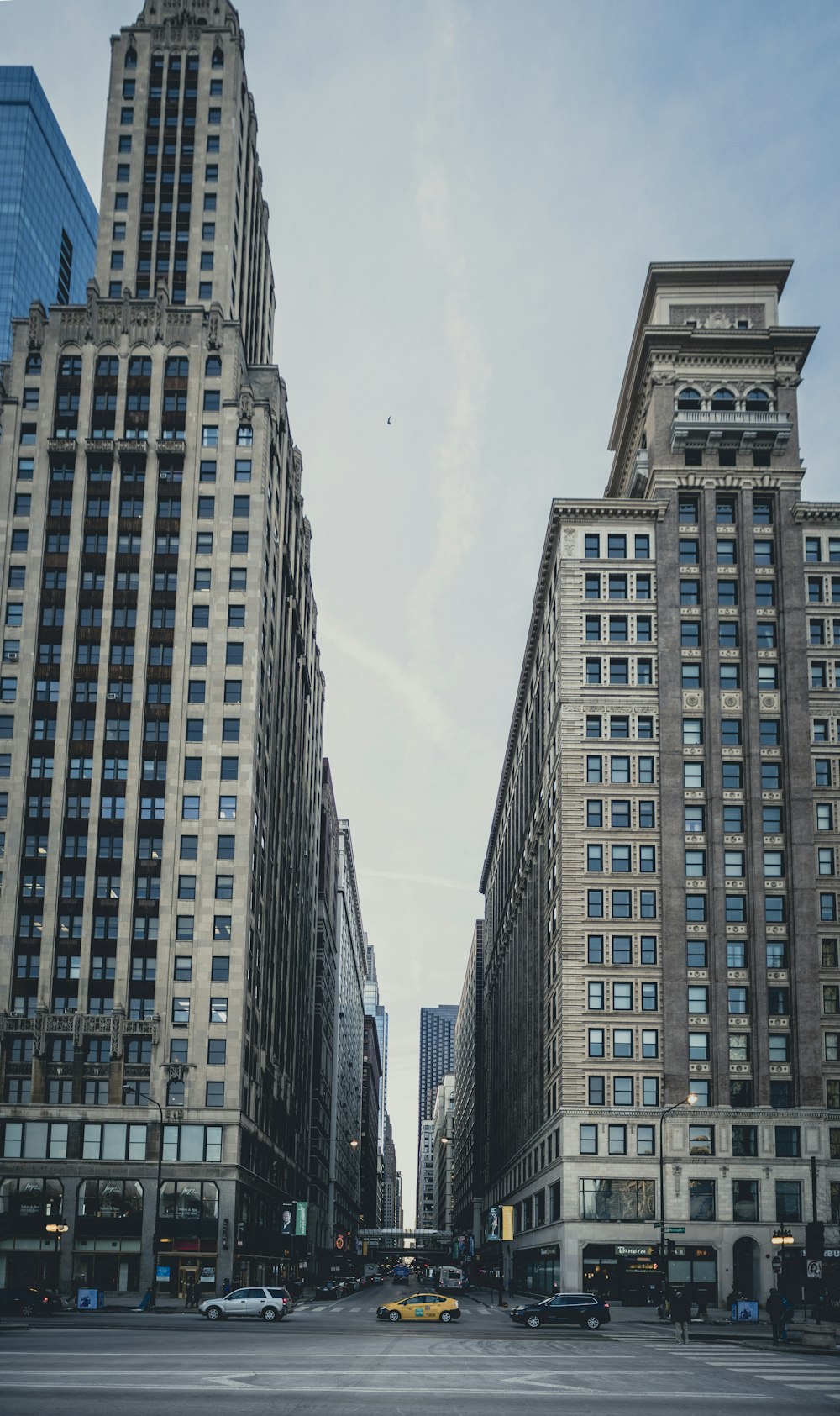 two gray concrete buildings