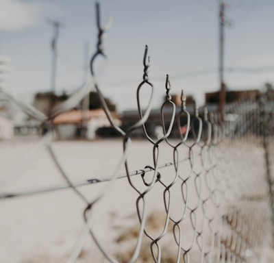 gray chain link fence