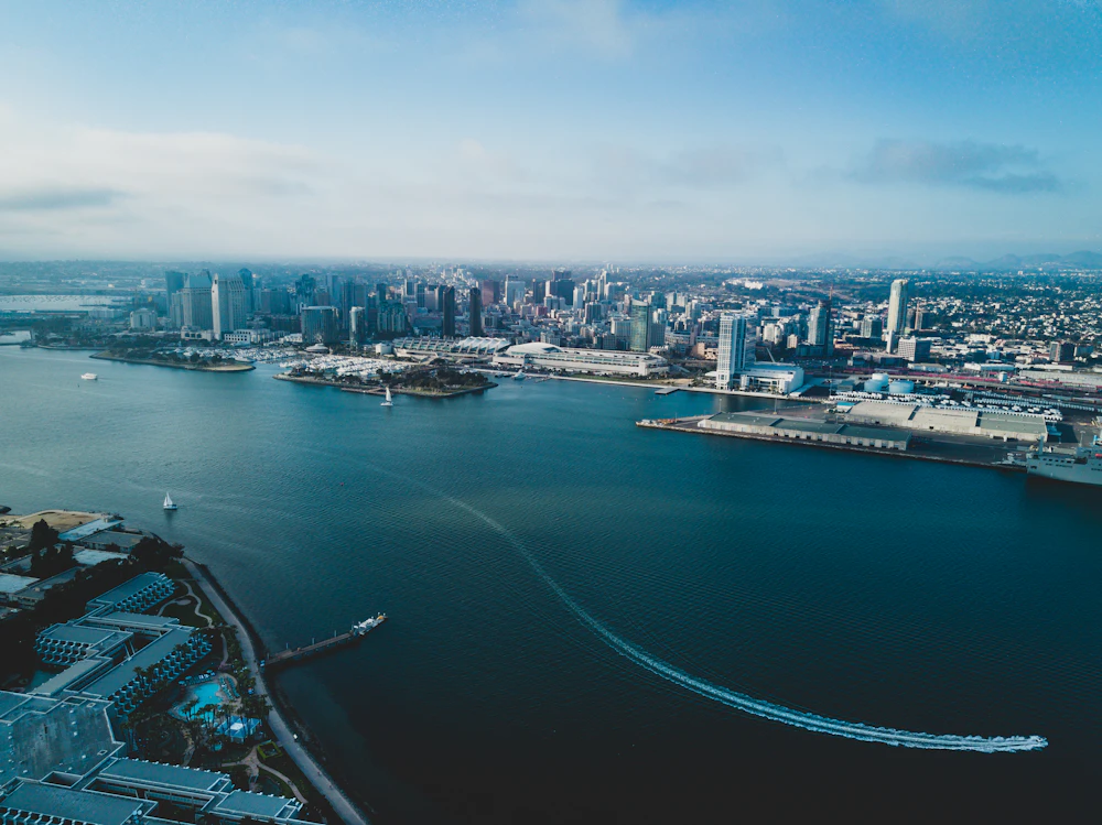 San Diego bay and skyline