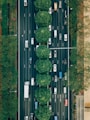 aerial photography of road with cars