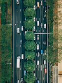 aerial photography of road with cars