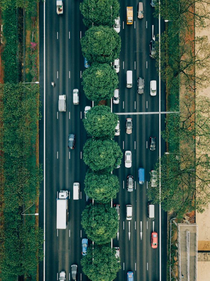 Cars parked in a lot