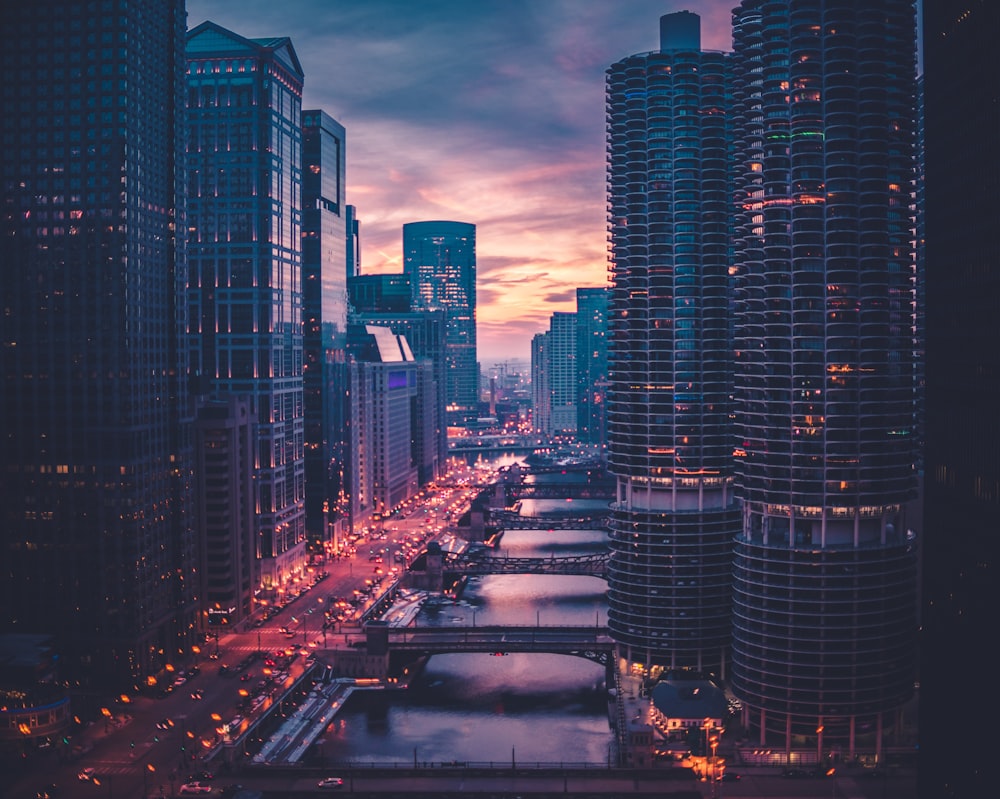 high-rise building during golden hour