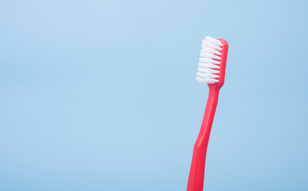 red toothbrush