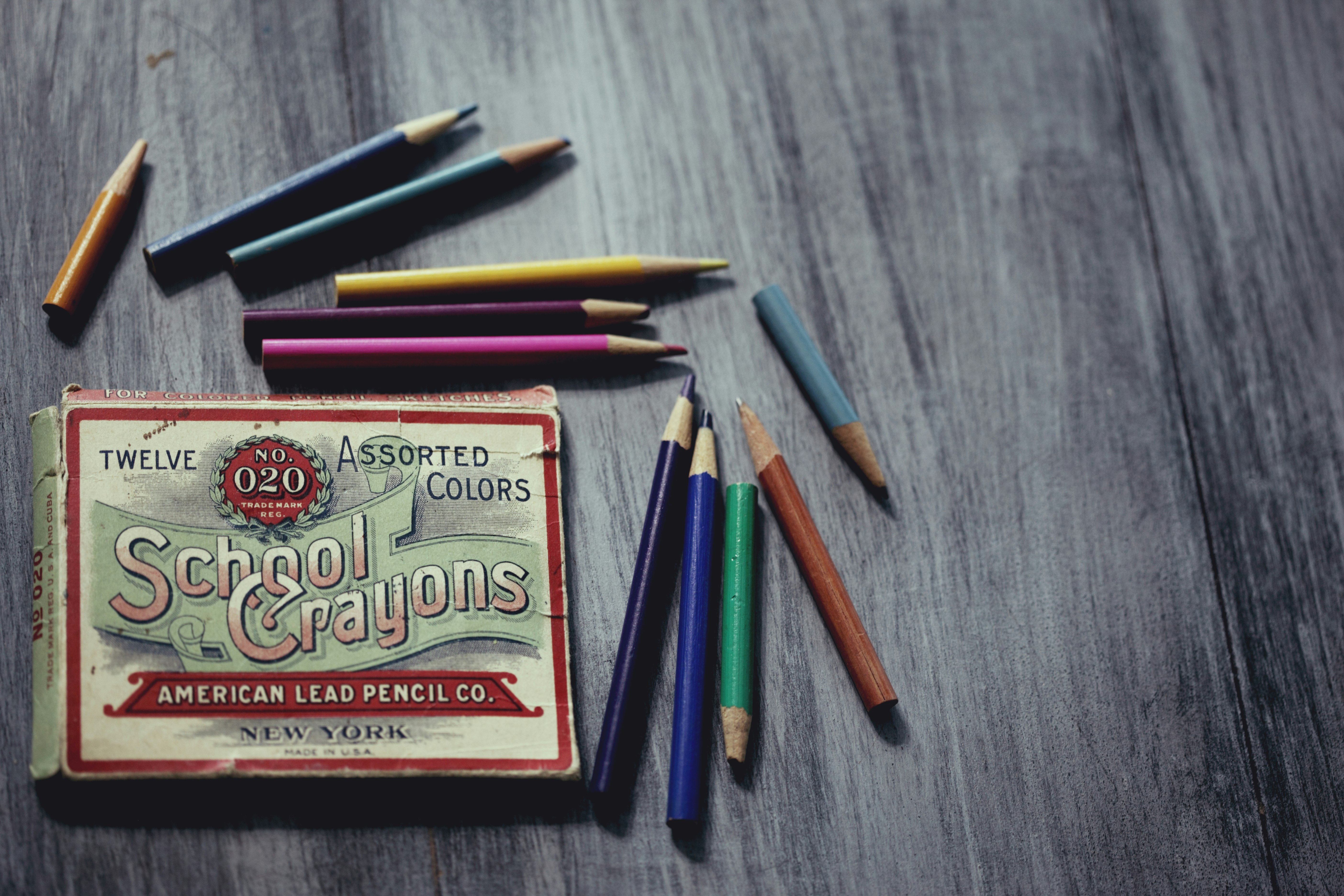 A vintage box of colored pencils that belonged to my great aunt Pauline. She went to art school in the late 1930s. She also played guitar, loved to sing, and cooked a mean breakfast!