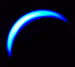 An electric-blue themed AI-generated video thumbnail showing dynamic motion and creativity.