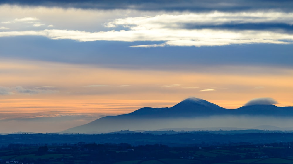 silhouette of mountain