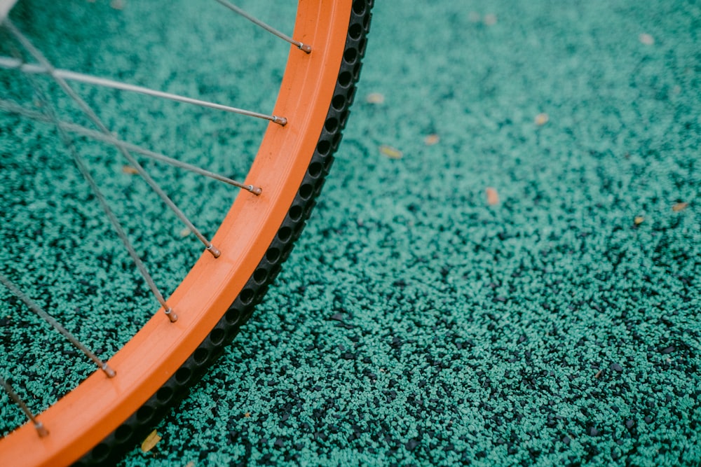 orange bicycle