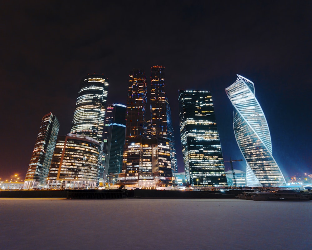 city buildings during nighttime