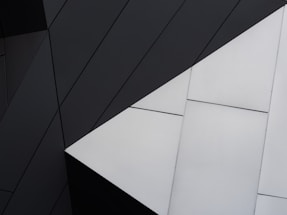 a black and white photo of a building