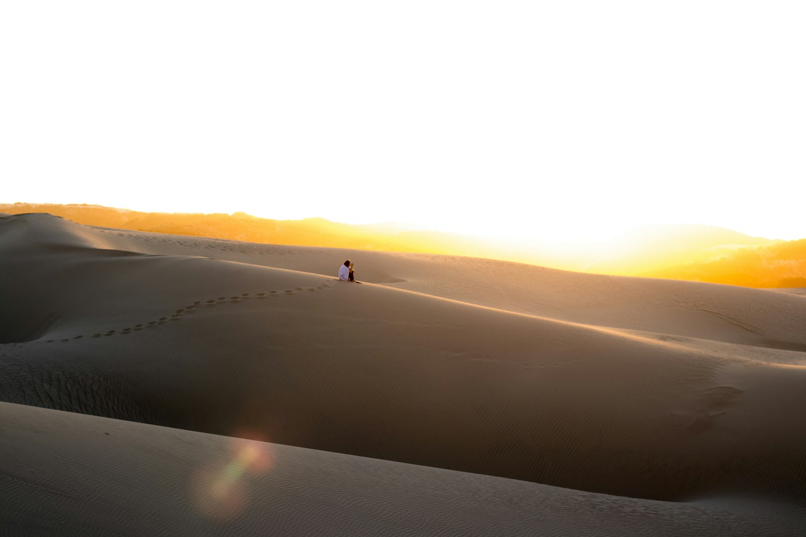 Canon EOS 800D (EOS Rebel T7i / EOS Kiss X9i) + Canon EF 50mm F1.8 STM sample photo. Person sitting in desert photography