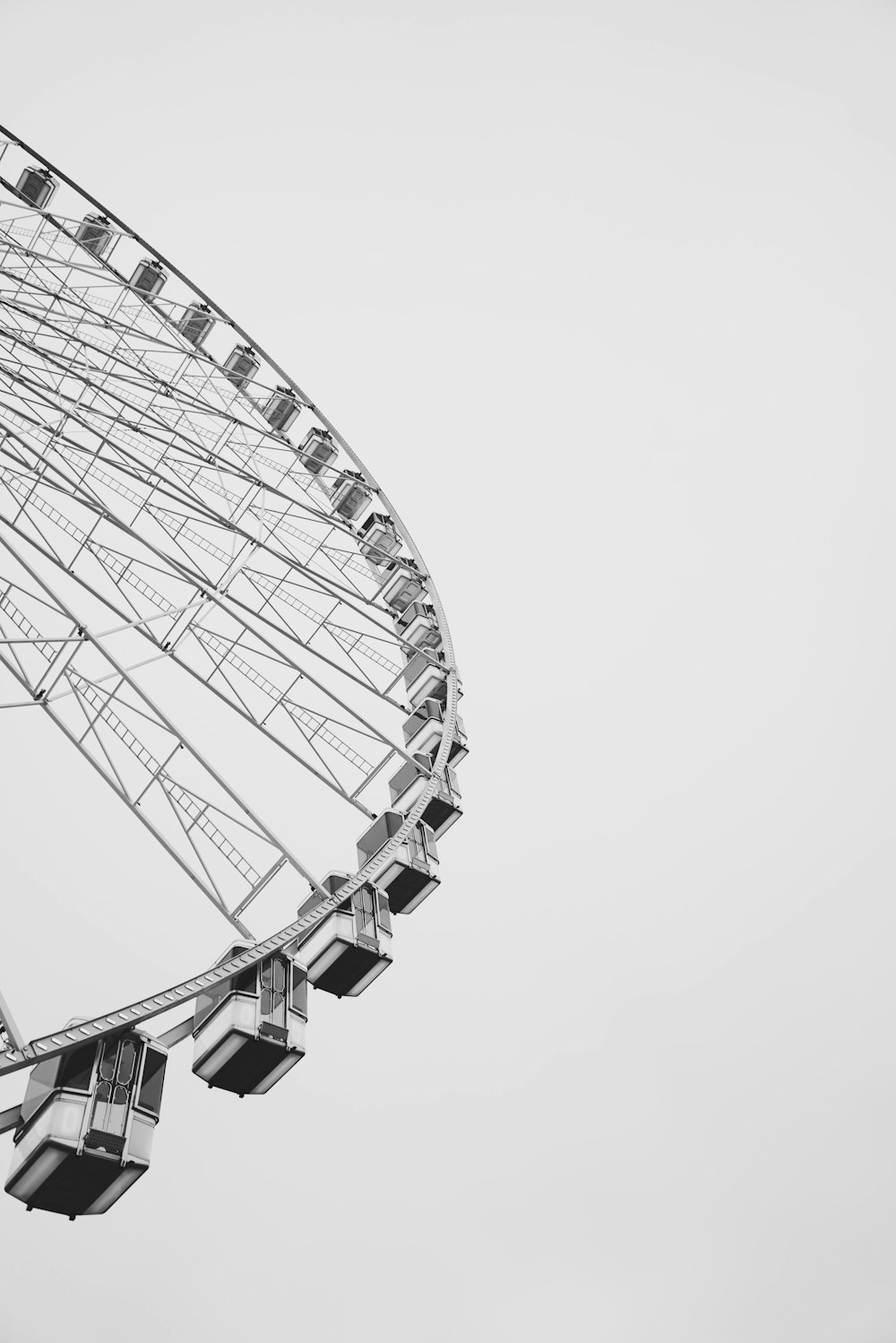 low-angle view of gray ferriswheel