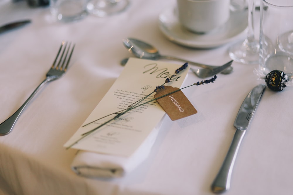 silver fork and silver bread knife