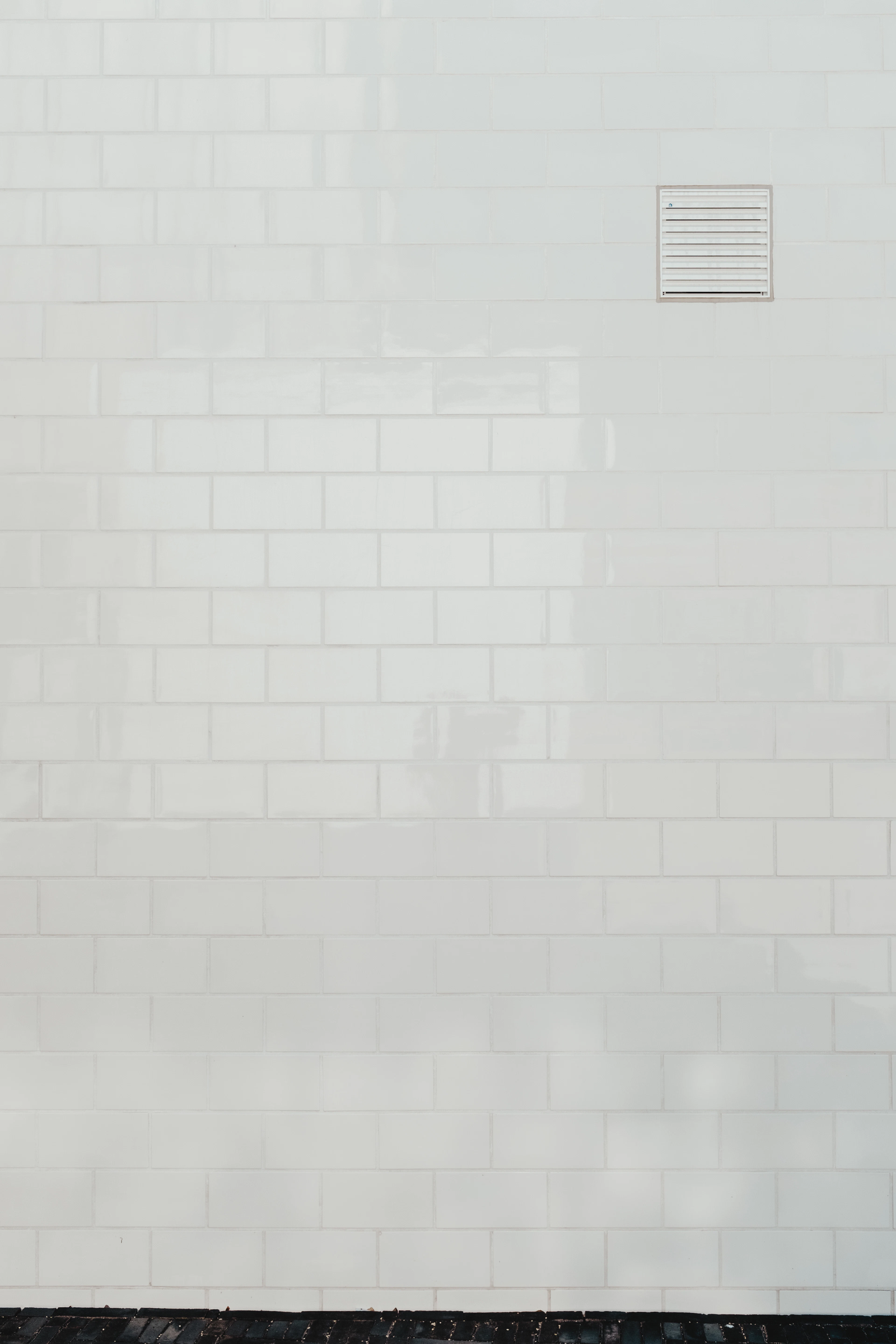 White glazed wall tiles