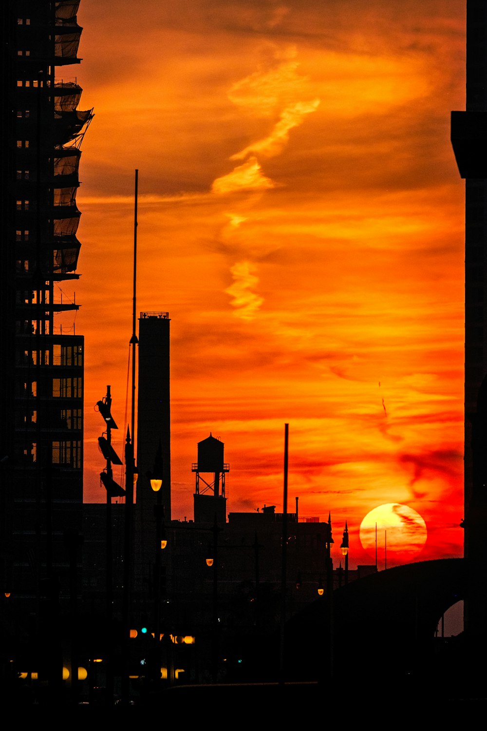 silhouette photo of cityscape