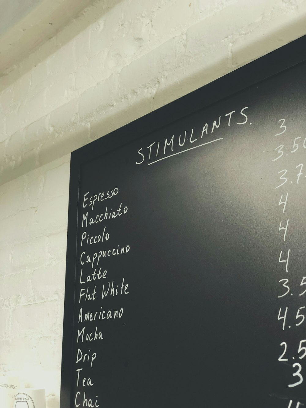 black wooden blackboard with menu