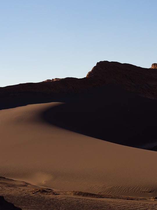 photo of brown desert during golden hour in Atacama Desert Chile
