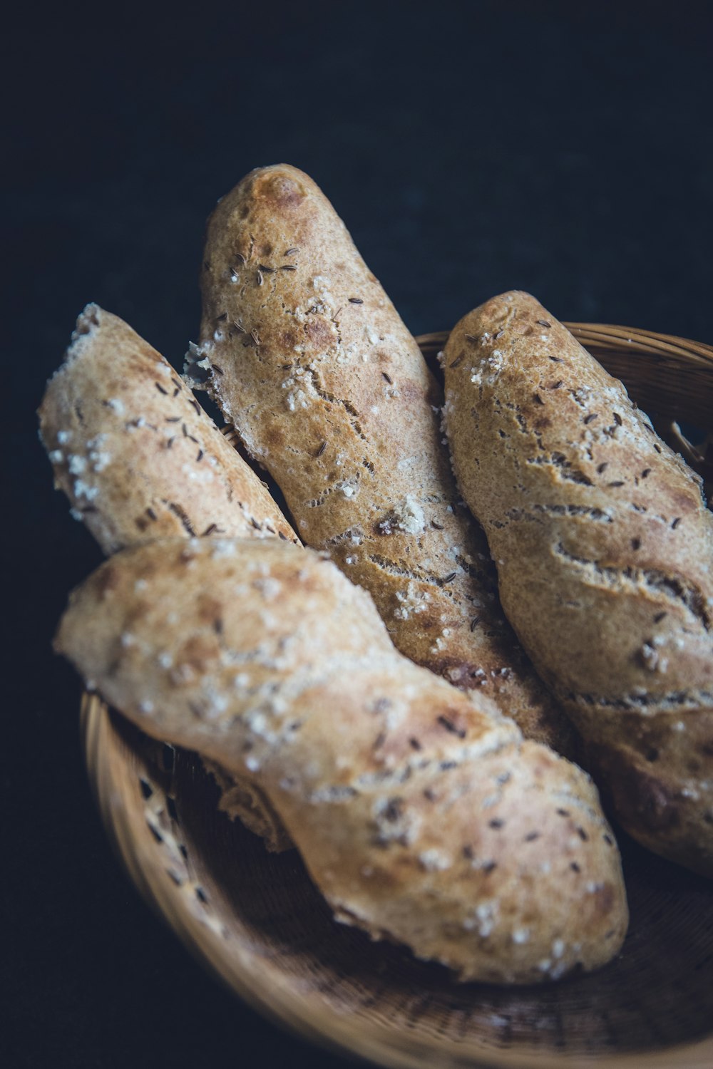 quatro pães fermentados