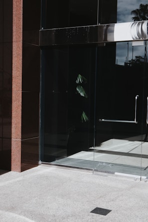 glass wall and door