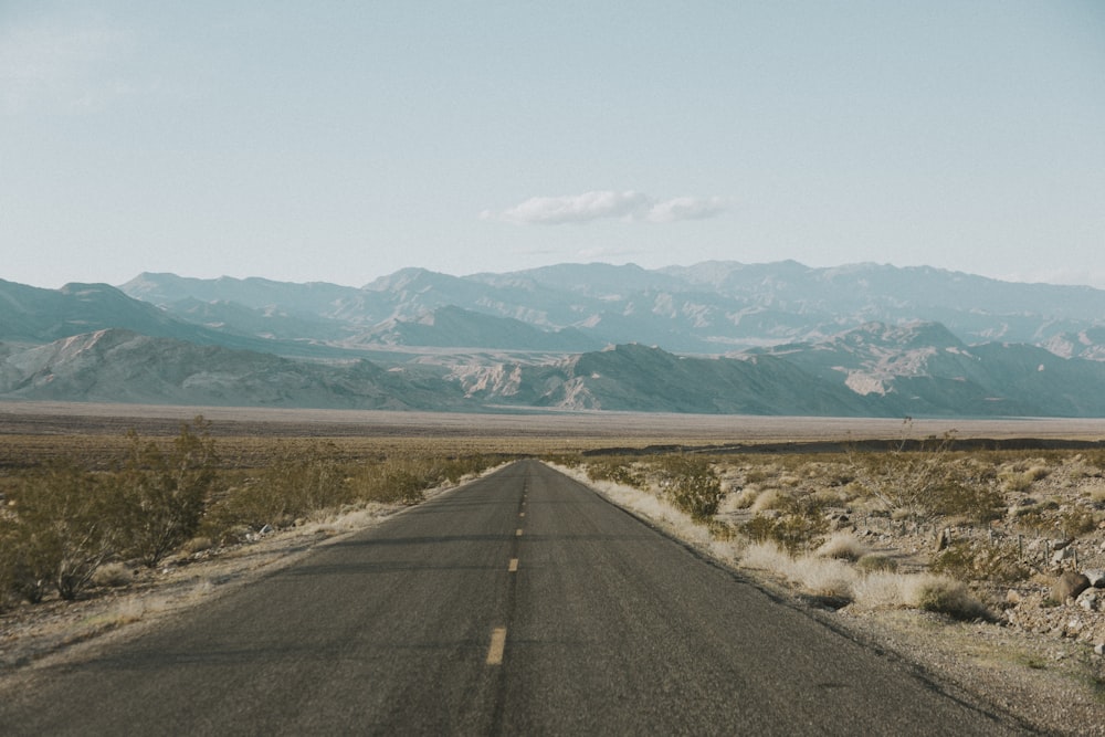 black asphalt road