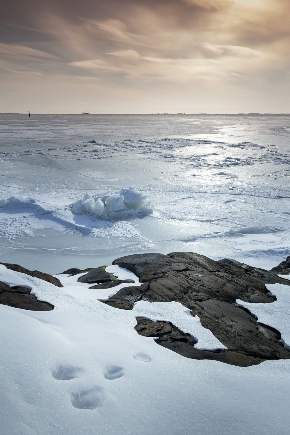 white ice on brown rock formation during daytime