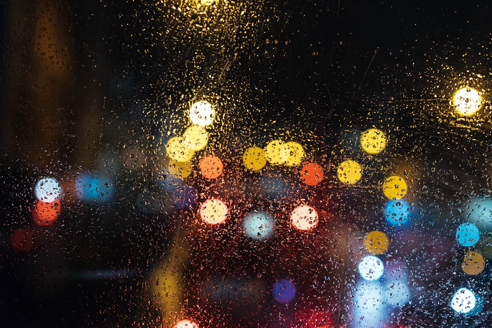 assorted-color bokeh lights during night time