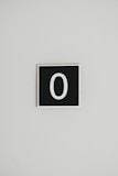 number Zero wall signage
