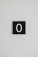 number Zero wall signage