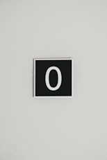 number Zero wall signage