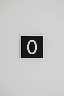 number Zero wall signage