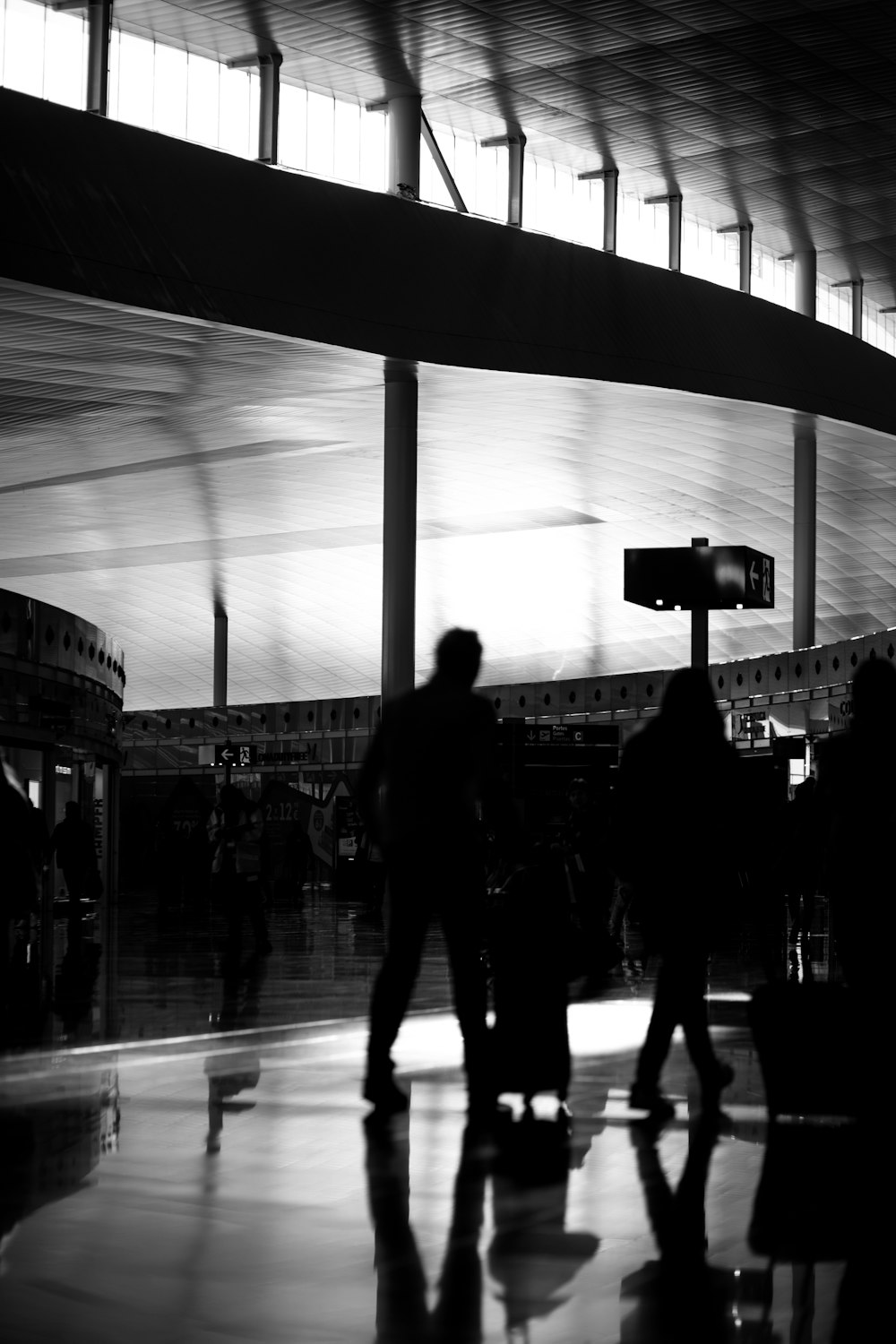 grayscale photography of group of people walking