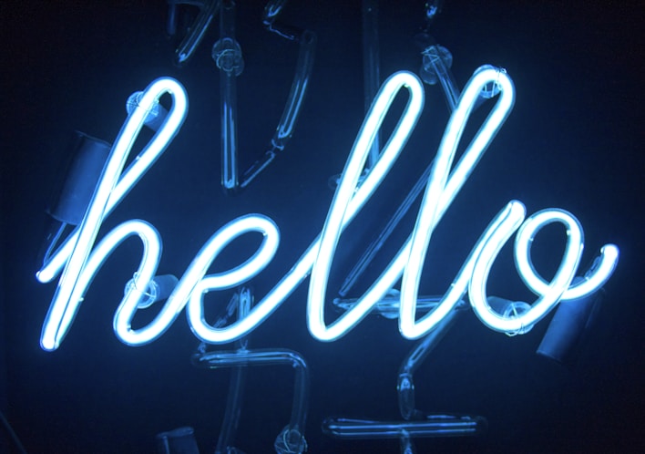 Hello Neon light signage