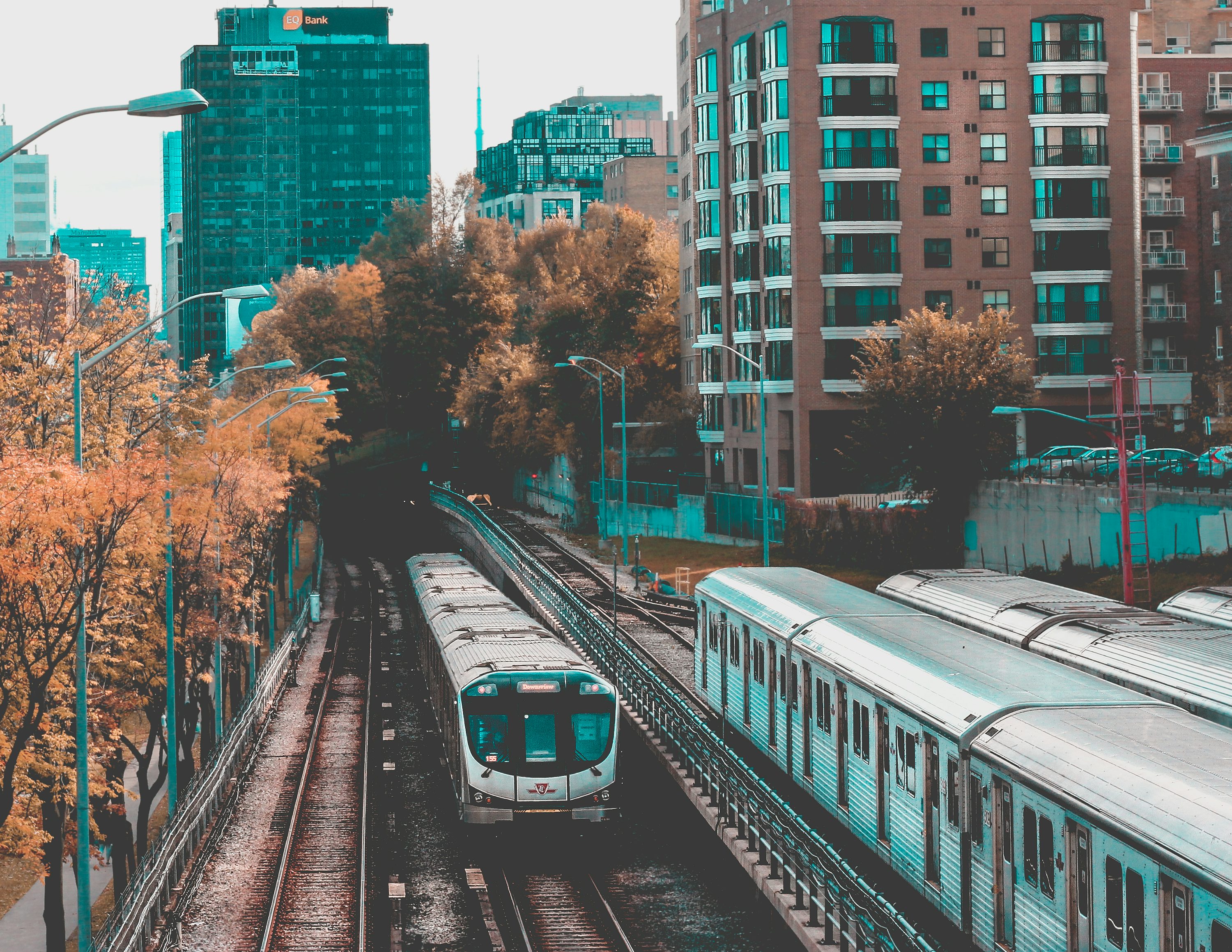 Two gray train on rail photo Free Building Image on Unsplash Two gray train on rail photo Free Building Image on Unsplash
