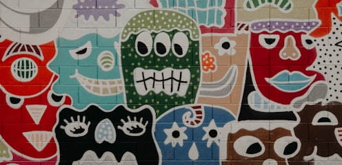 assorted character wall painting