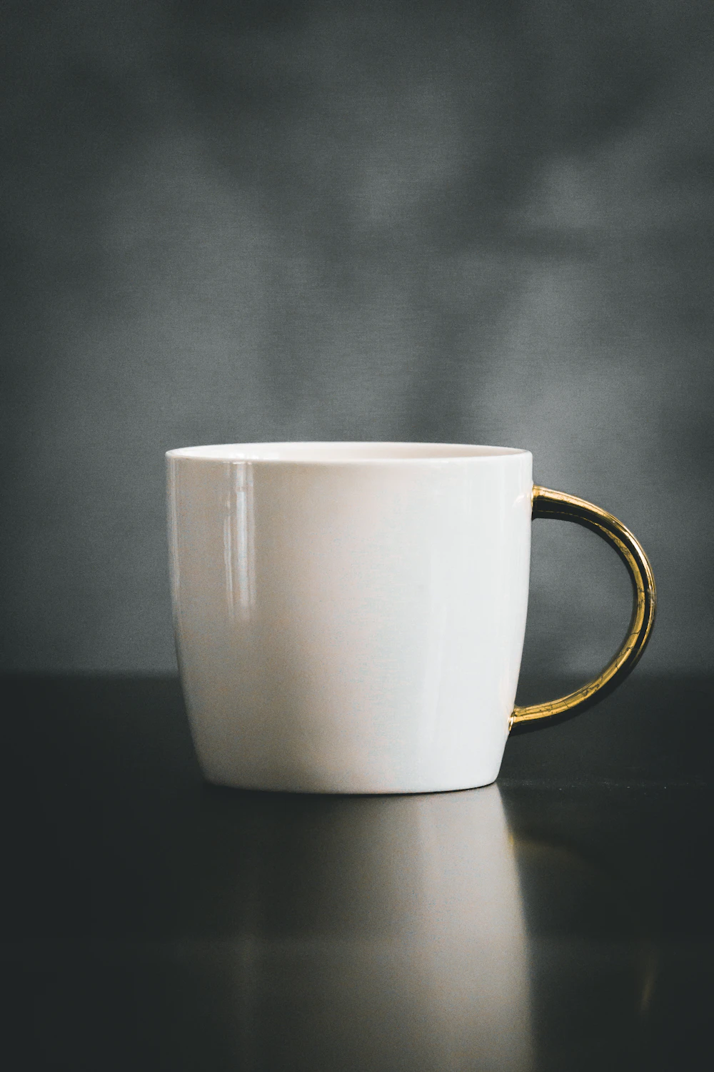 Gold-Handled Ceramic Mug