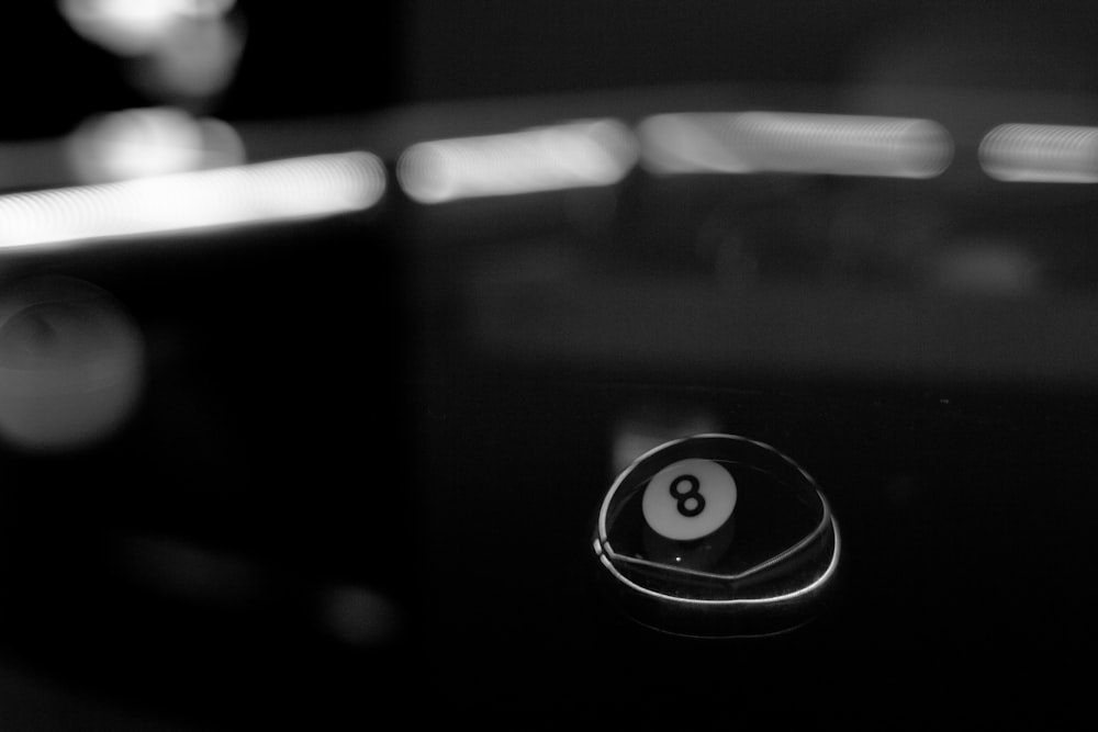 shallow focus photography of 8 ball