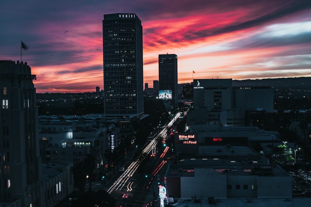 aerial view photography of city lights