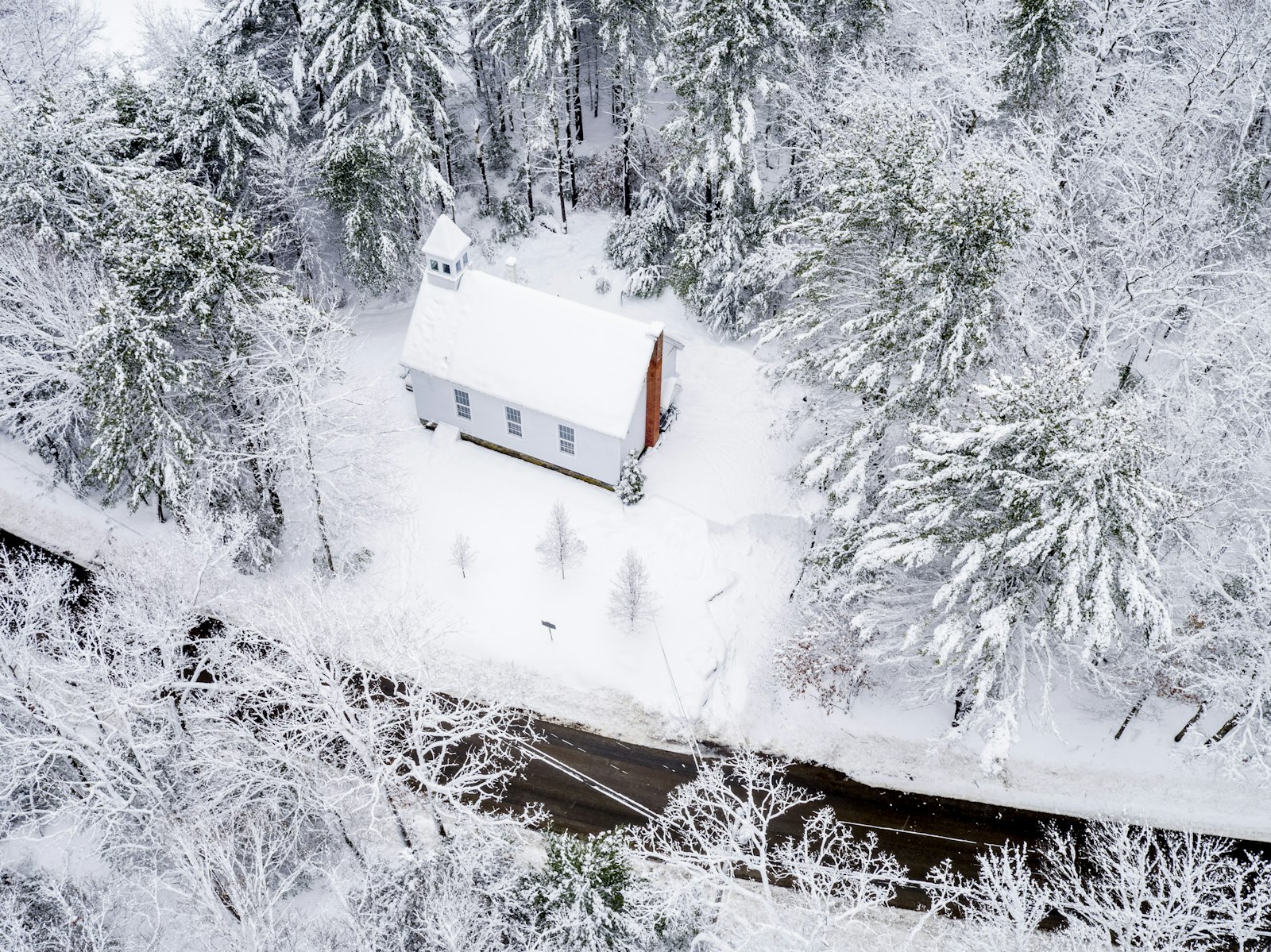 DJI MFT 15mm F1.7 ASPH sample photo. Aerial photo of snow-covered photography