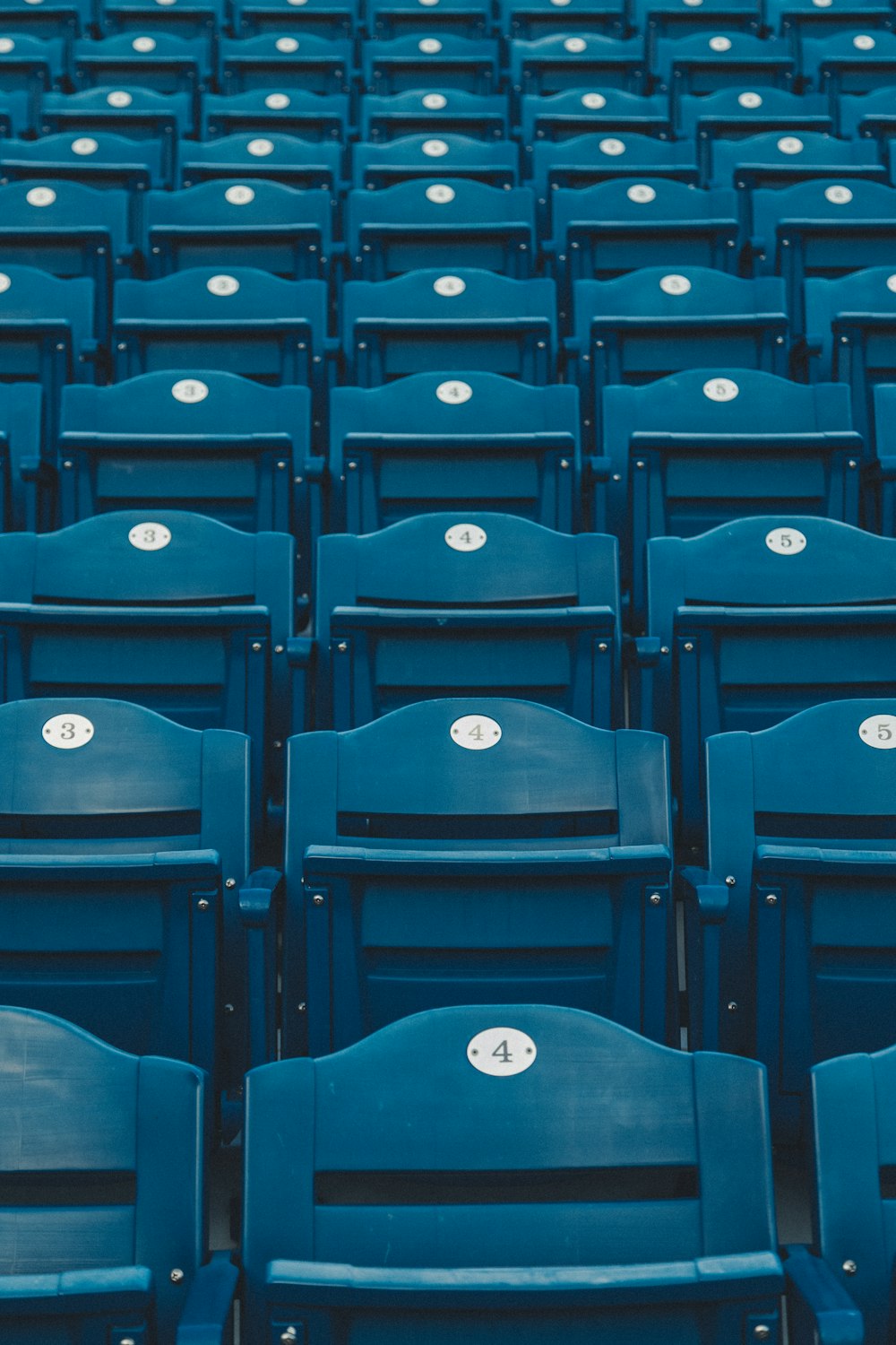 blue plastic chairs