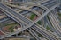 aerial photography of gray concrete roads