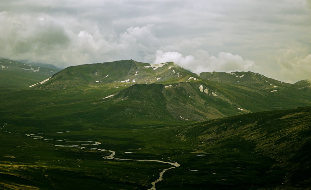 mountain under the skies