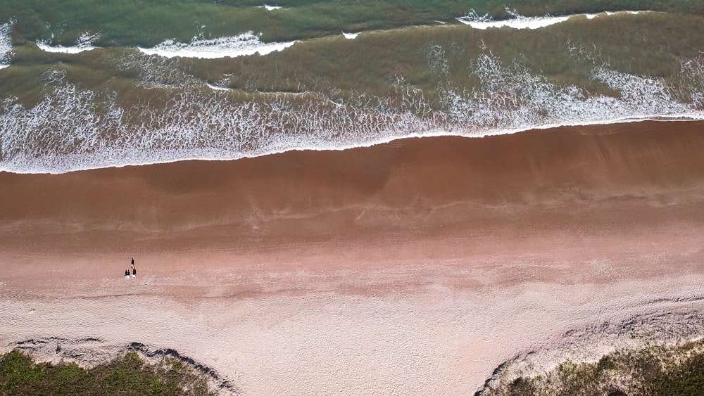 aerial photography of seashore