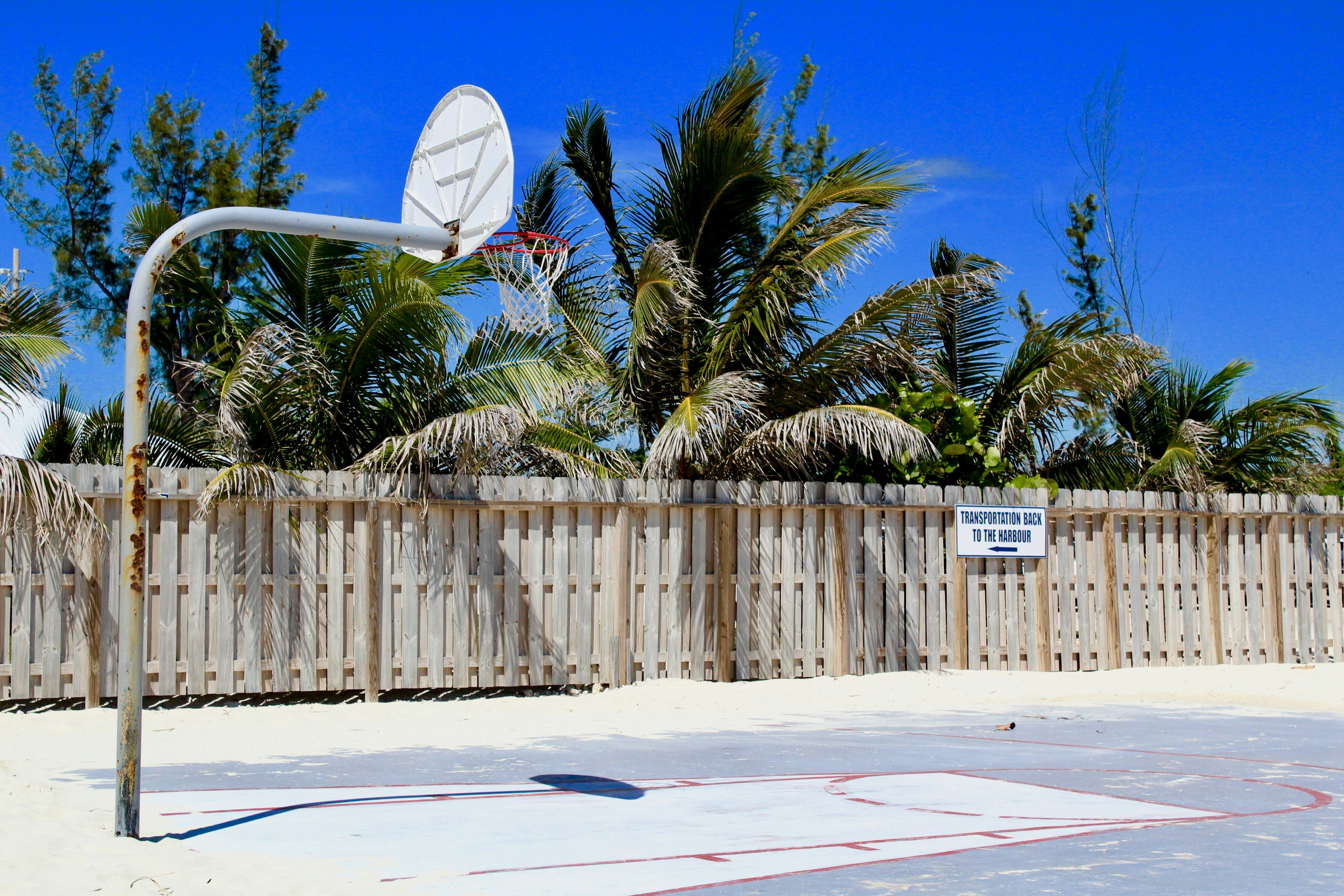 white basketball system