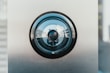 Close-up of a high-tech security camera lens